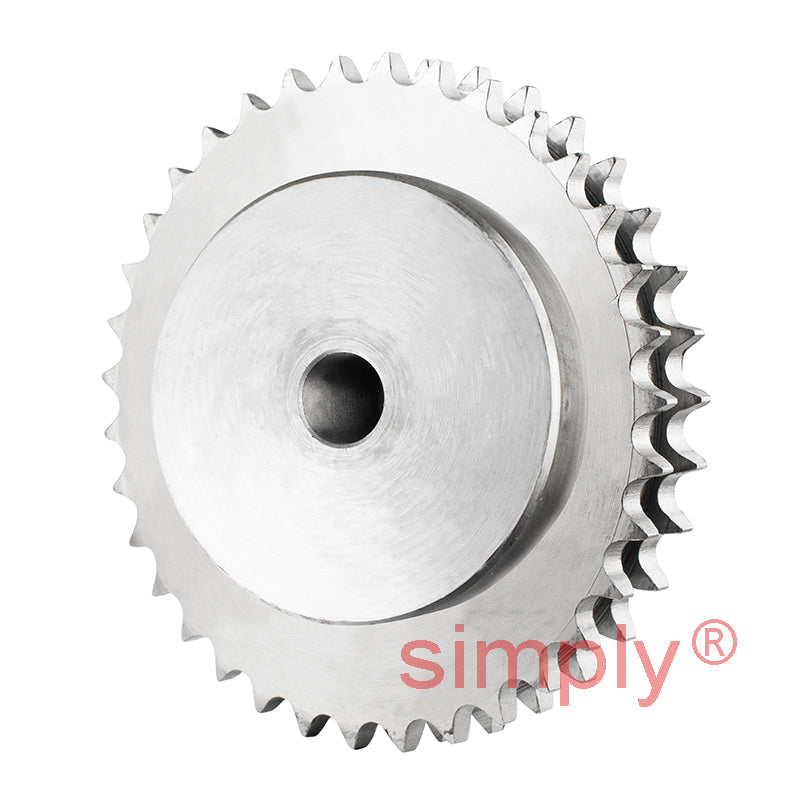 35 Tooth 08B Duplex Pilot Bore Sprocket for 1/2 inch Pitch Chain