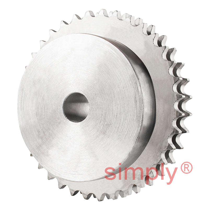 36 Tooth 08B Duplex Pilot Bore Sprocket for 1/2 inch Pitch Chain