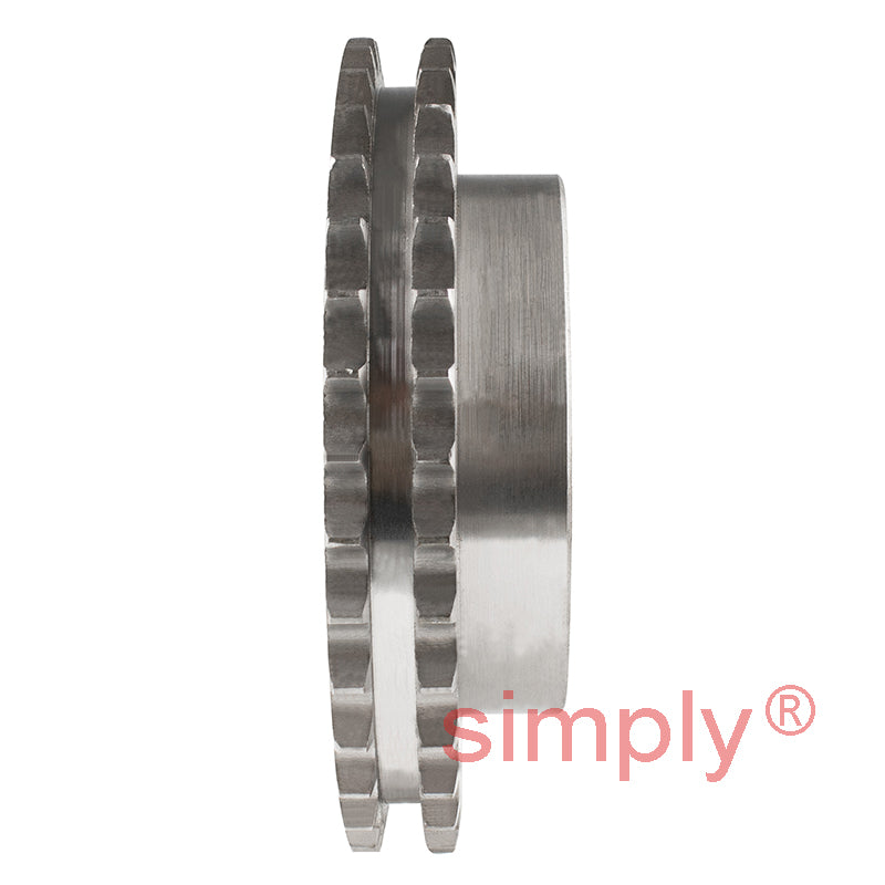 36 Tooth 08B Duplex Pilot Bore Sprocket for 1/2 inch Pitch Chain