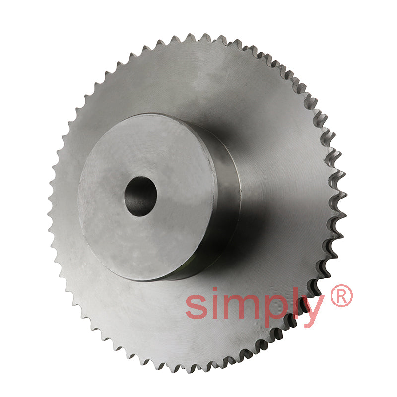 57 Tooth 08B Duplex Pilot Bore Sprocket for 1/2 inch Pitch Chain