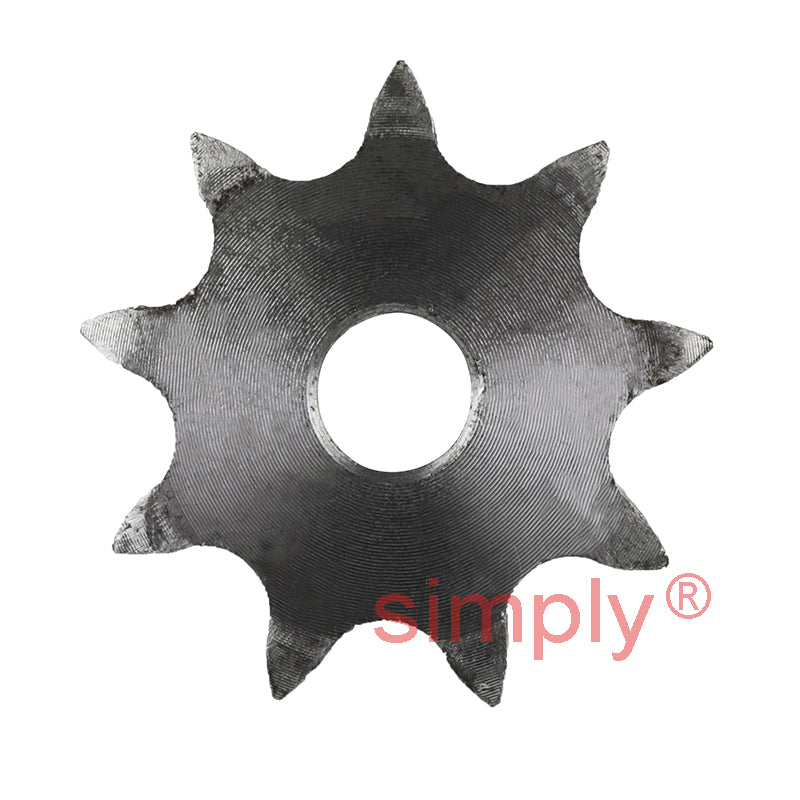9 Tooth 08B Duplex Pilot Bore Sprocket for 1/2 inch Pitch Chain