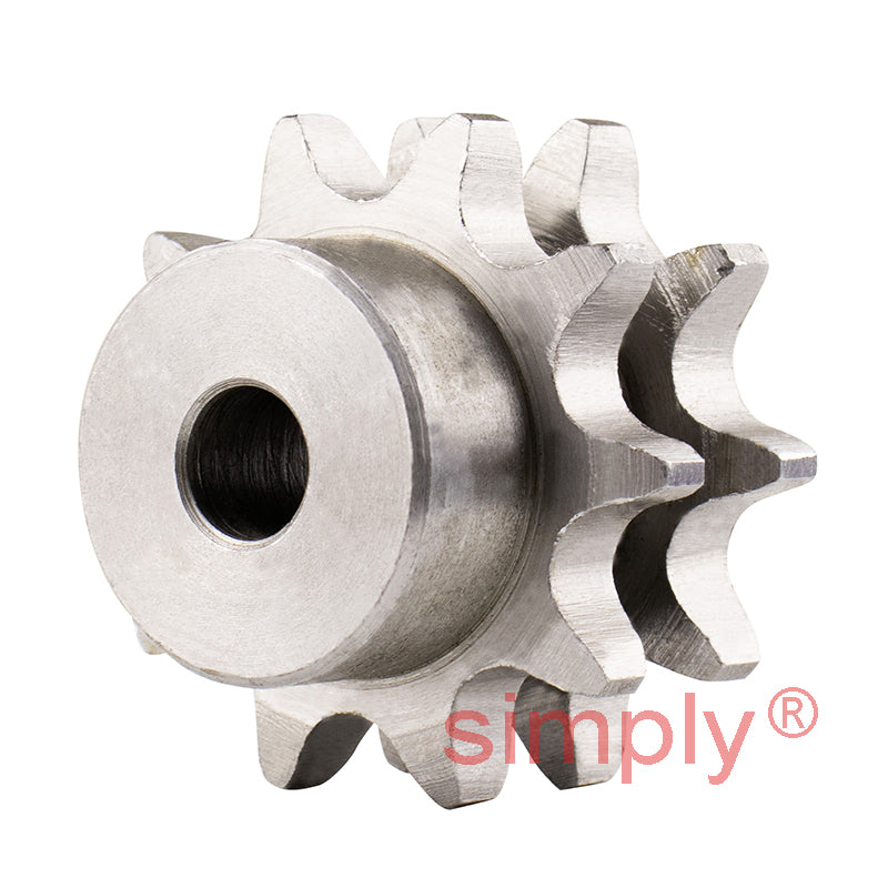 10 Tooth 10B Duplex Pilot Bore Sprocket for 5/8 inch Pitch Chain