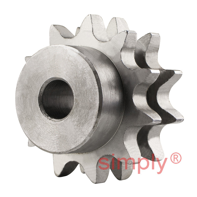 11 Tooth 10B Duplex Pilot Bore Sprocket for 5/8 inch Pitch Chain