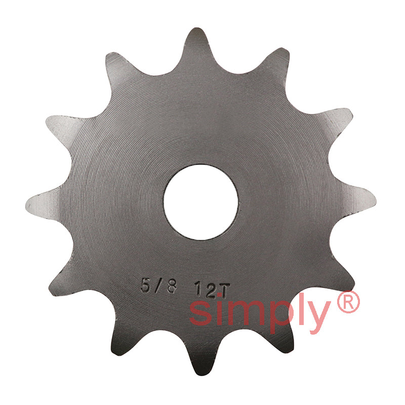 12 Tooth 10B Duplex Pilot Bore Sprocket for 5/8 inch Pitch Chain