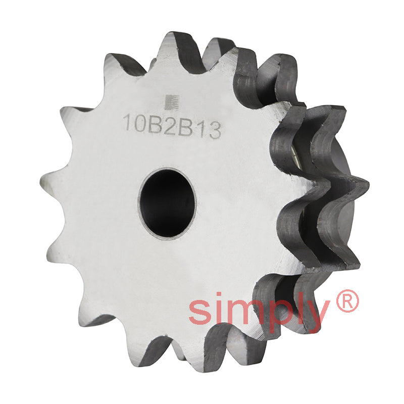 13 Tooth 10B Duplex Pilot Bore Sprocket for 5/8 inch Pitch Chain