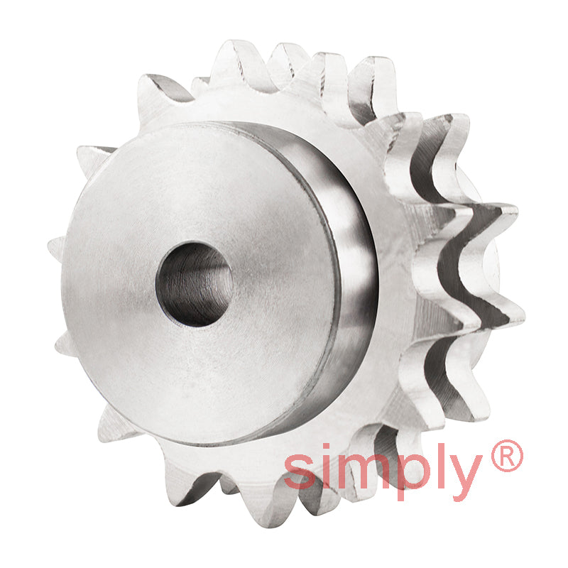 14 Tooth 10B Duplex Pilot Bore Sprocket for 5/8 inch Pitch Chain