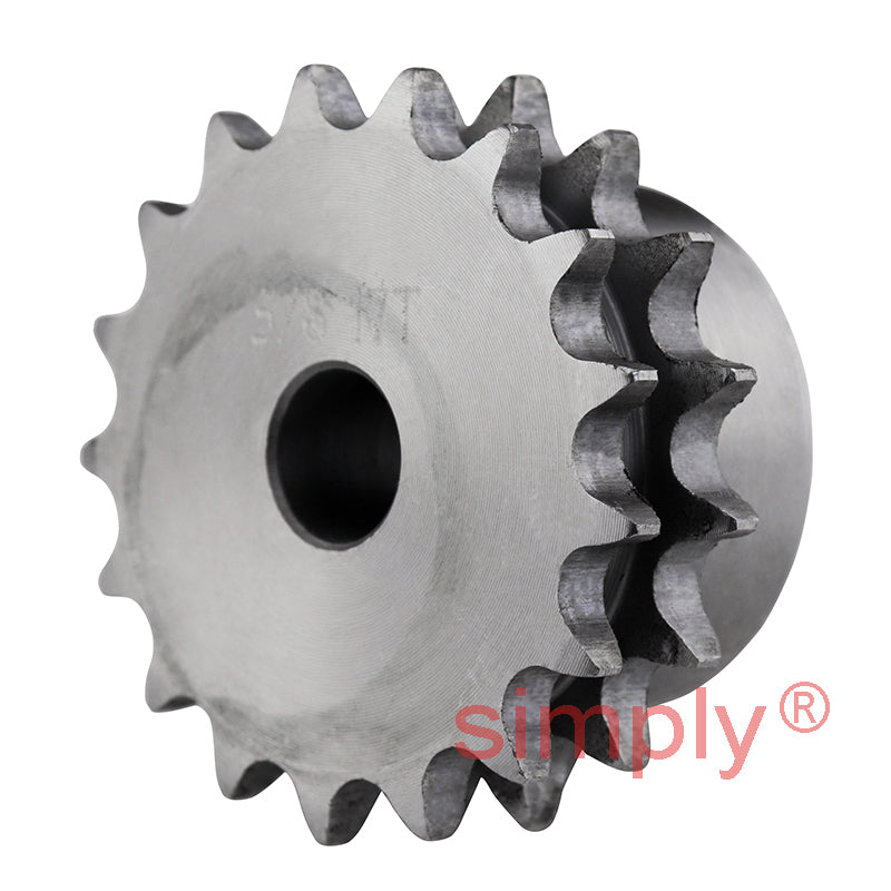 17 Tooth 10B Duplex Pilot Bore Sprocket for 5/8 inch Pitch Chain