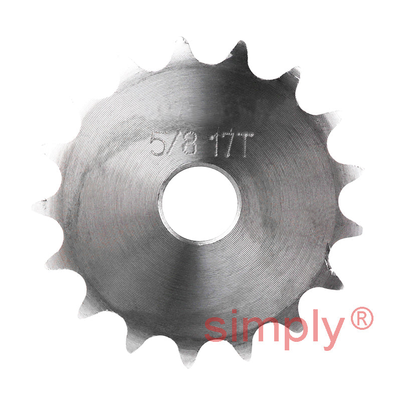 17 Tooth 10B Duplex Pilot Bore Sprocket for 5/8 inch Pitch Chain