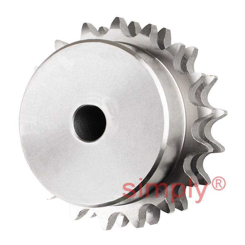 18 Tooth 10B Duplex Pilot Bore Sprocket for 5/8 inch Pitch Chain