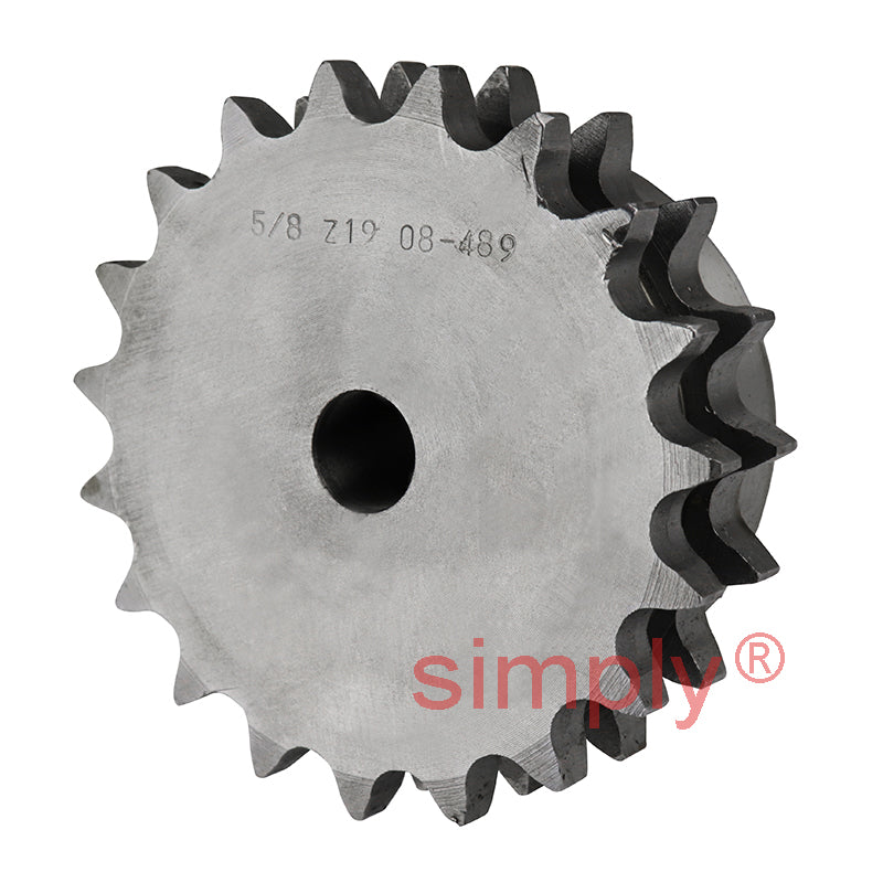 19 Tooth 10B Duplex Pilot Bore Sprocket for 5/8 inch Pitch Chain