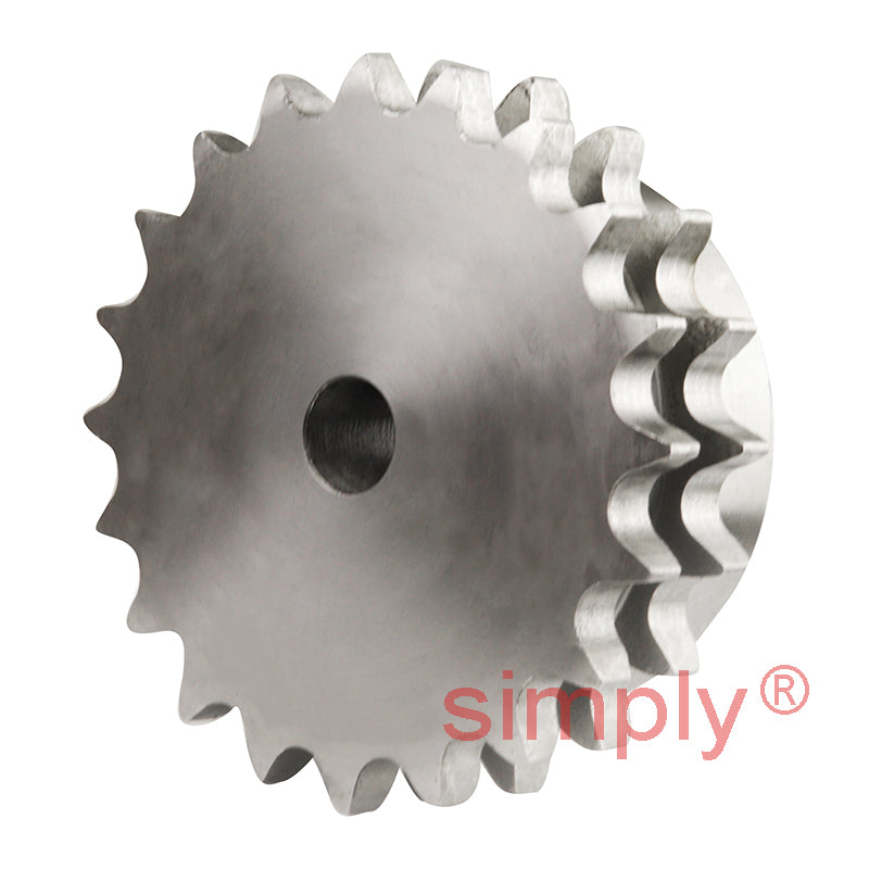 20 Tooth 10B Duplex Pilot Bore Sprocket for 5/8 inch Pitch Chain