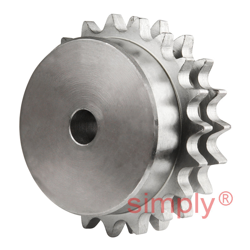 20 Tooth 10B Duplex Pilot Bore Sprocket for 5/8 inch Pitch Chain