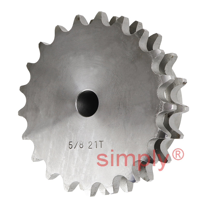 21 Tooth 10B Duplex Pilot Bore Sprocket for 5/8 inch Pitch Chain