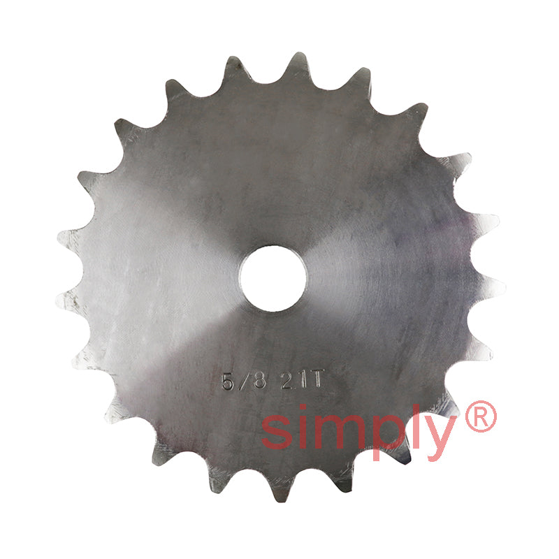 21 Tooth 10B Duplex Pilot Bore Sprocket for 5/8 inch Pitch Chain