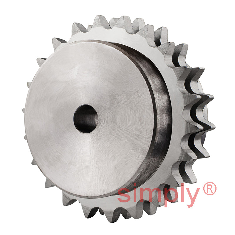 22 Tooth 10B Duplex Pilot Bore Sprocket for 5/8 inch Pitch Chain