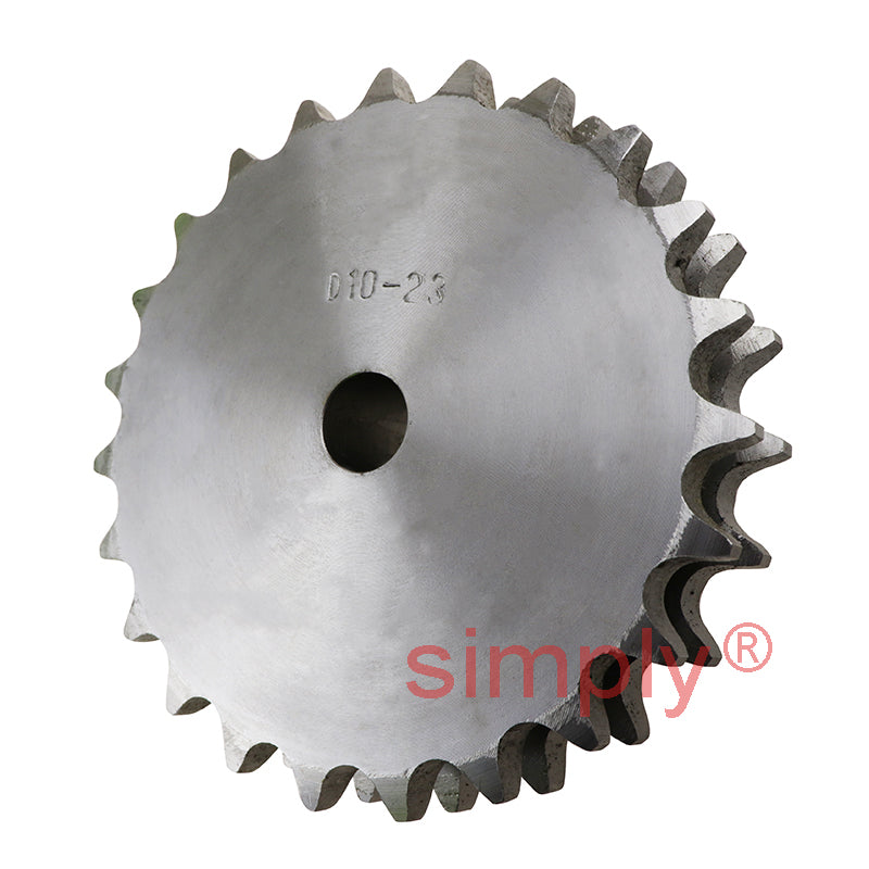 23 Tooth 10B Duplex Pilot Bore Sprocket for 5/8 inch Pitch Chain