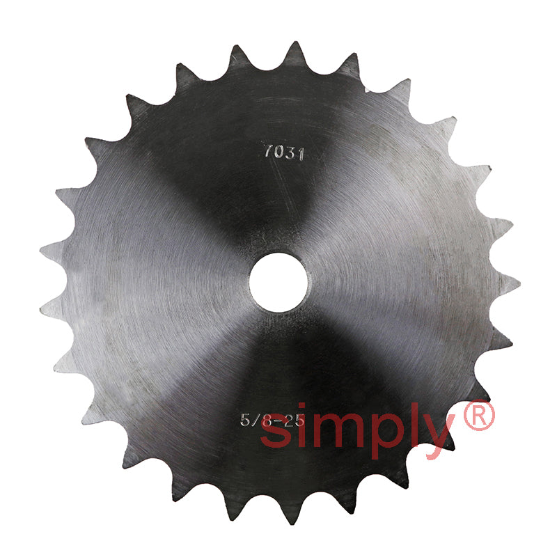 25 Tooth 10B Duplex Pilot Bore Sprocket for 5/8 inch Pitch Chain