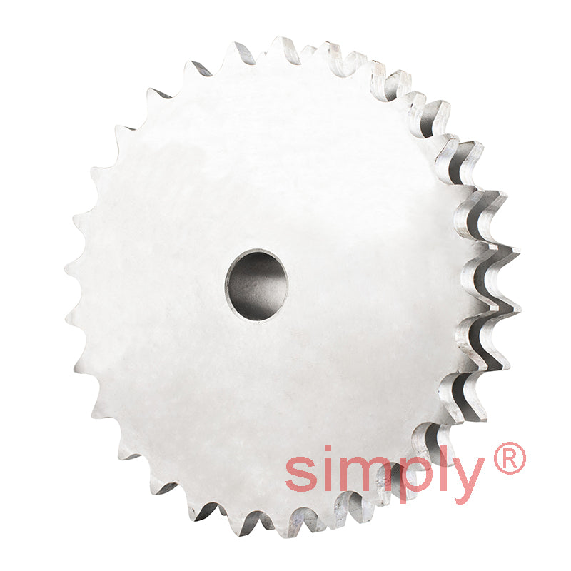 28 Tooth 10B Duplex Pilot Bore Sprocket for 5/8 inch Pitch Chain