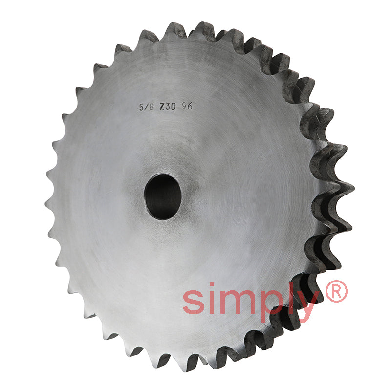 30 Tooth 10B Duplex Pilot Bore Sprocket for 5/8 inch Pitch Chain