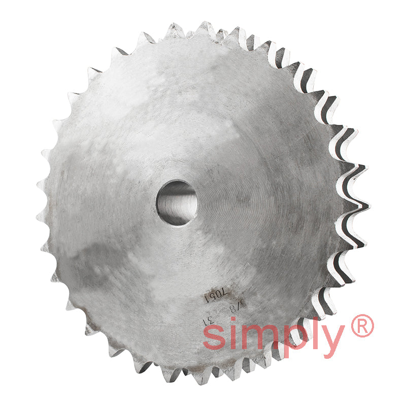 31 Tooth 10B Duplex Pilot Bore Sprocket for 5/8 inch Pitch Chain