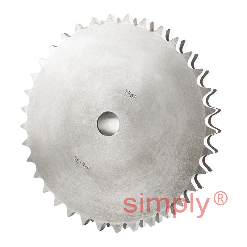 35 Tooth 10B Duplex Pilot Bore Sprocket for 5/8 inch Pitch Chain