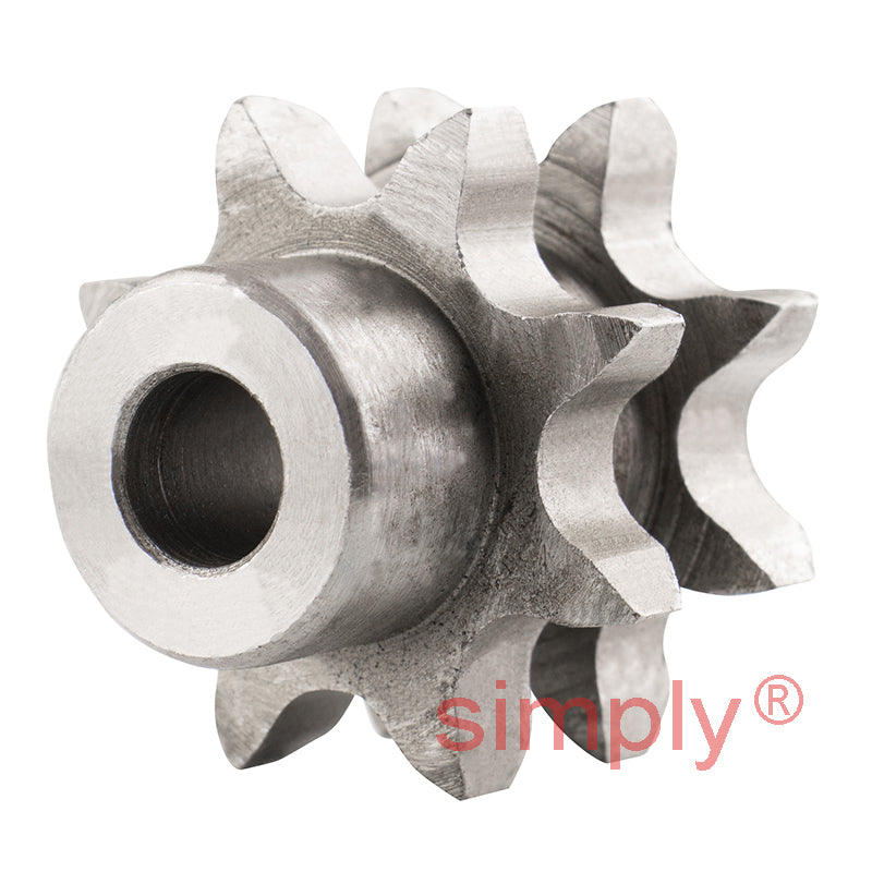 8 Tooth 10B Duplex Pilot Bore Sprocket for 5/8 inch Pitch Chain
