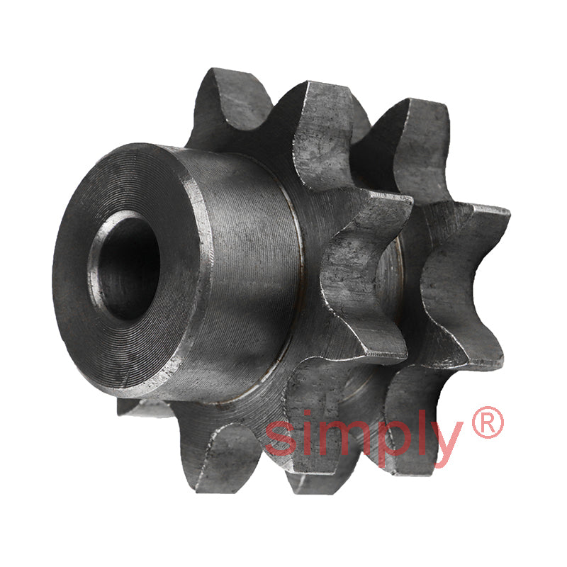 9 Tooth 10B Duplex Pilot Bore Sprocket for 5/8 inch Pitch Chain