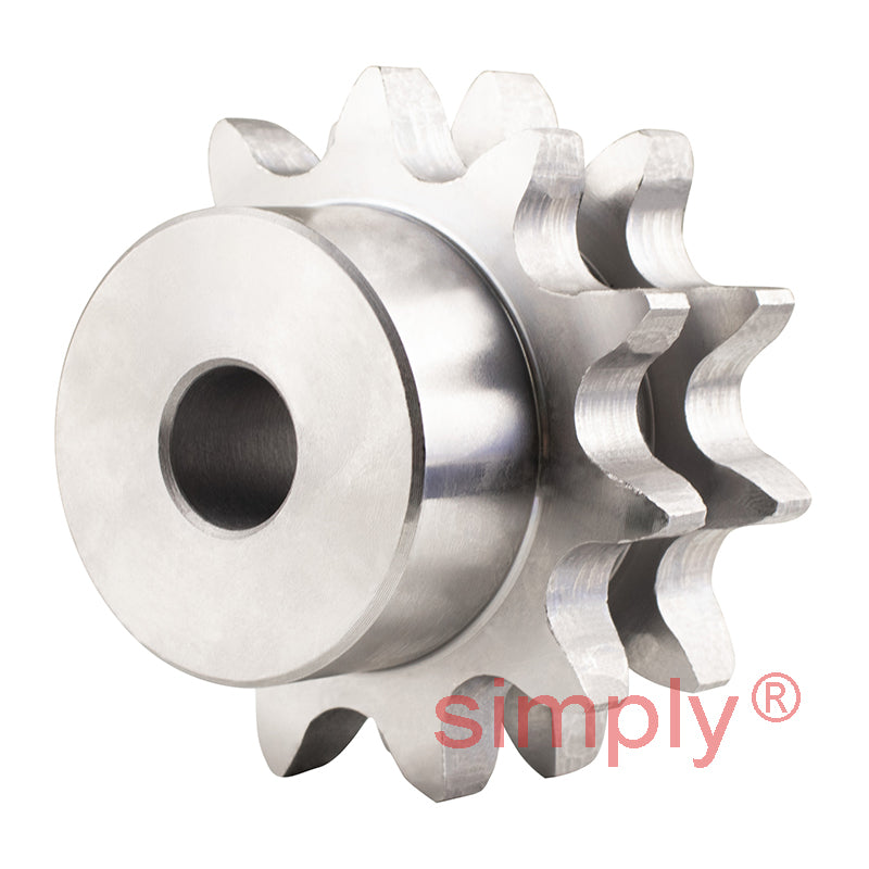 11 Tooth 12B Duplex Pilot Bore Sprocket for 3/4 inch Pitch Chain