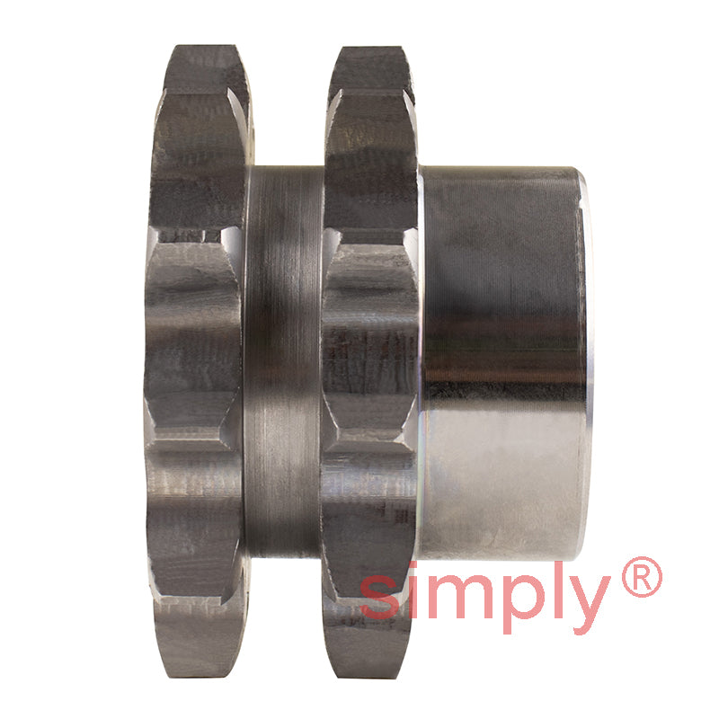 11 Tooth 12B Duplex Pilot Bore Sprocket for 3/4 inch Pitch Chain