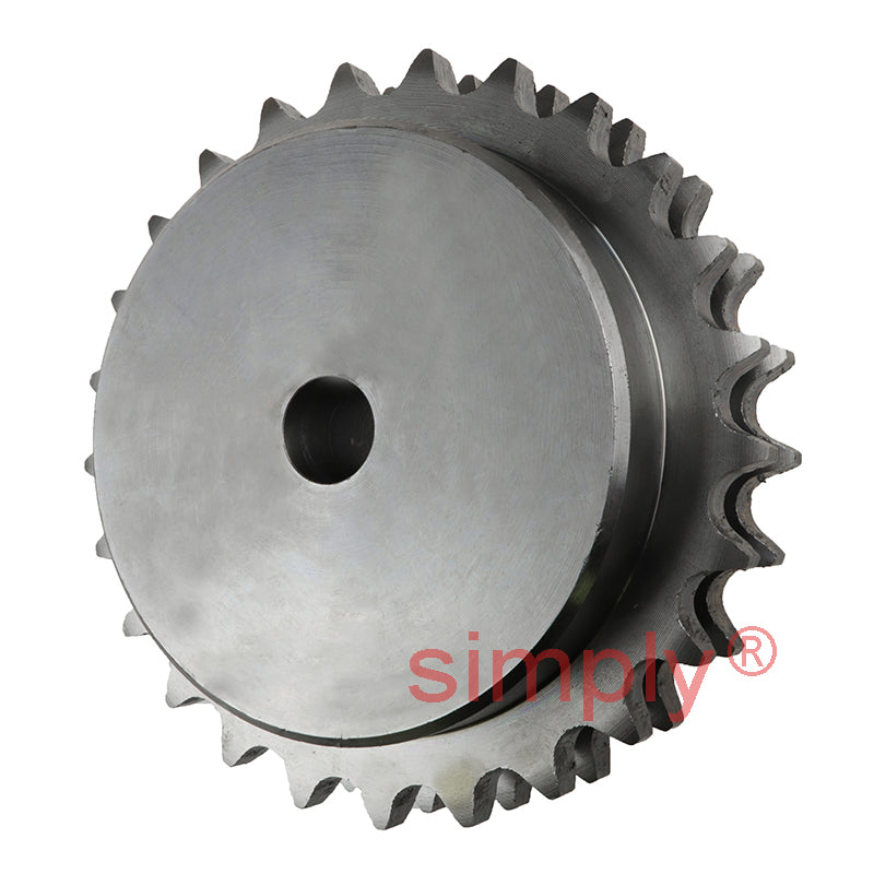 25 Tooth 12B Duplex Pilot Bore Sprocket for 3/4 inch Pitch Chain