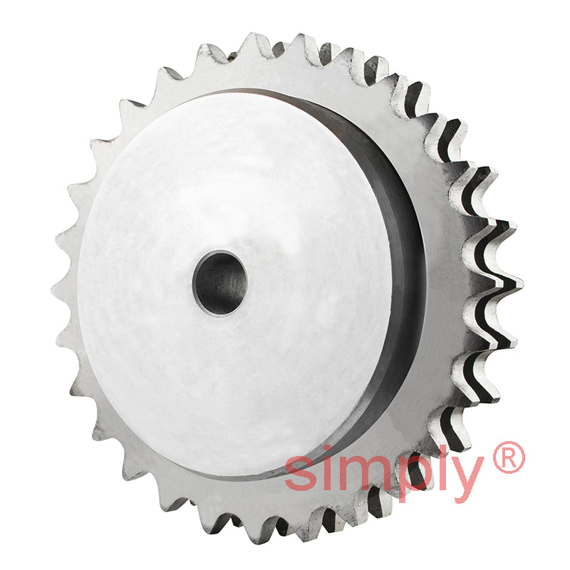 28 Tooth 12B Duplex Pilot Bore Sprocket for 3/4 inch Pitch Chain
