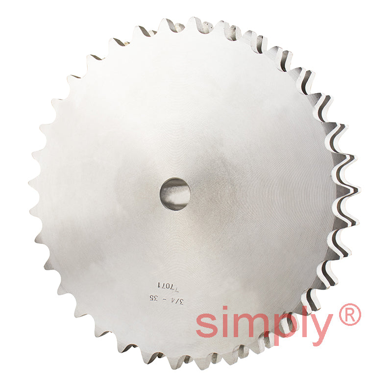 35 Tooth 12B Duplex Pilot Bore Sprocket for 3/4 inch Pitch Chain