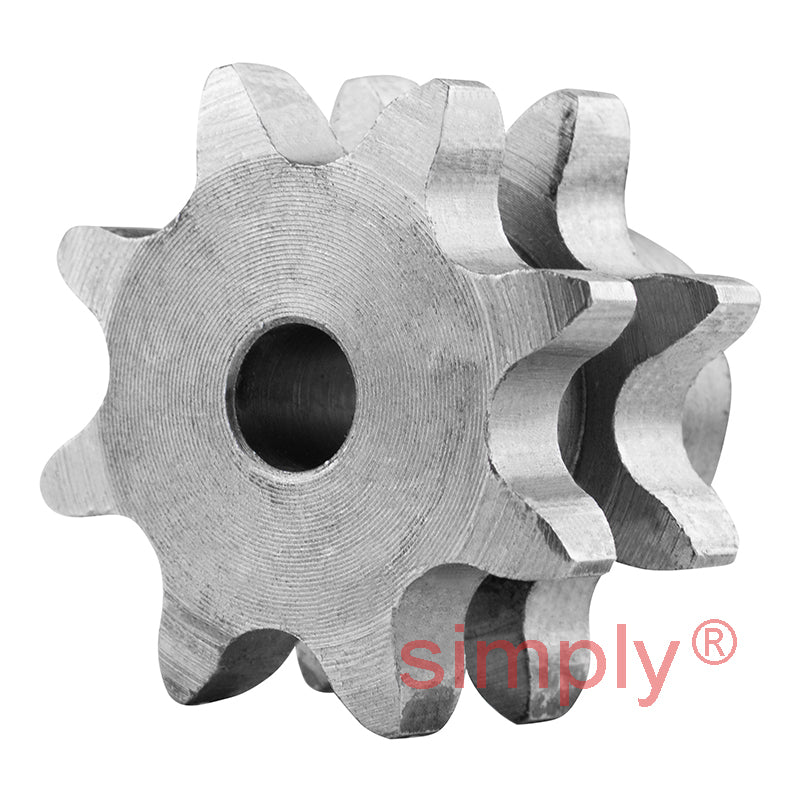 8 Tooth 12B Duplex Pilot Bore Sprocket for 3/4 inch Pitch Chain