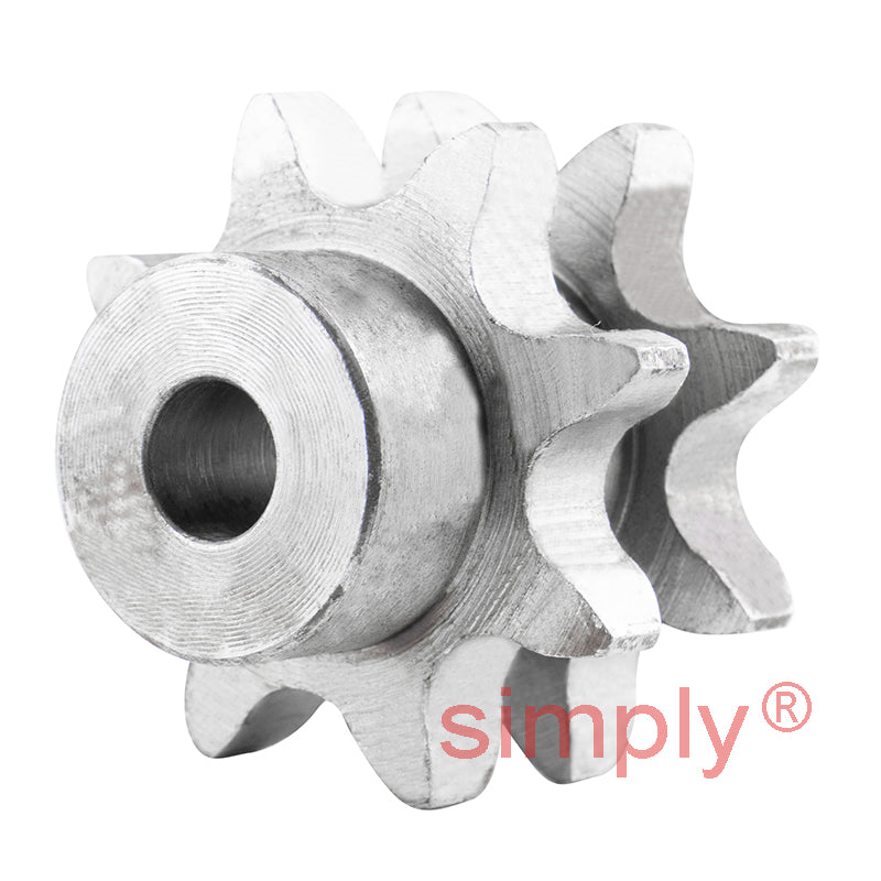 8 Tooth 12B Duplex Pilot Bore Sprocket for 3/4 inch Pitch Chain