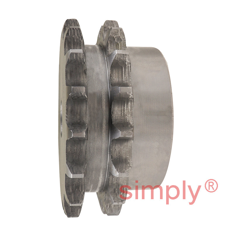 17 Tooth ANSI/ASA50 Duplex Pilot Bore Sprocket for 5/8 inch Pitch Chain