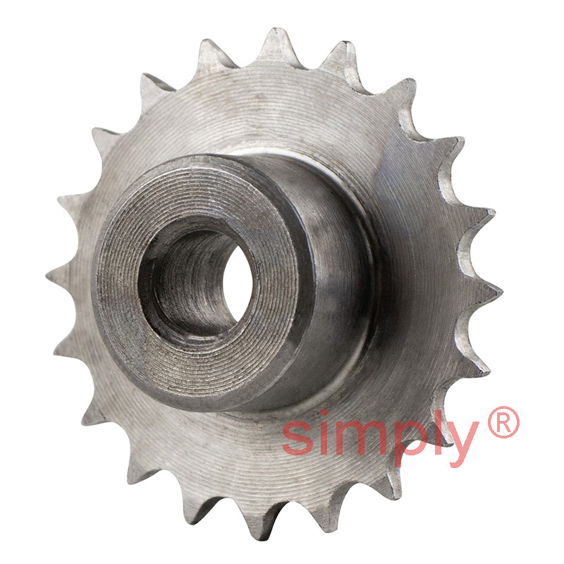 20 Tooth 04B Simplex Pilot Bore Sprocket for 6mm Pitch Chain
