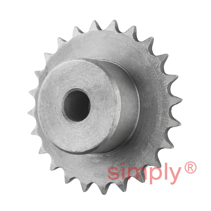 24 Tooth 04B Simplex Pilot Bore Sprocket for 6mm Pitch Chain