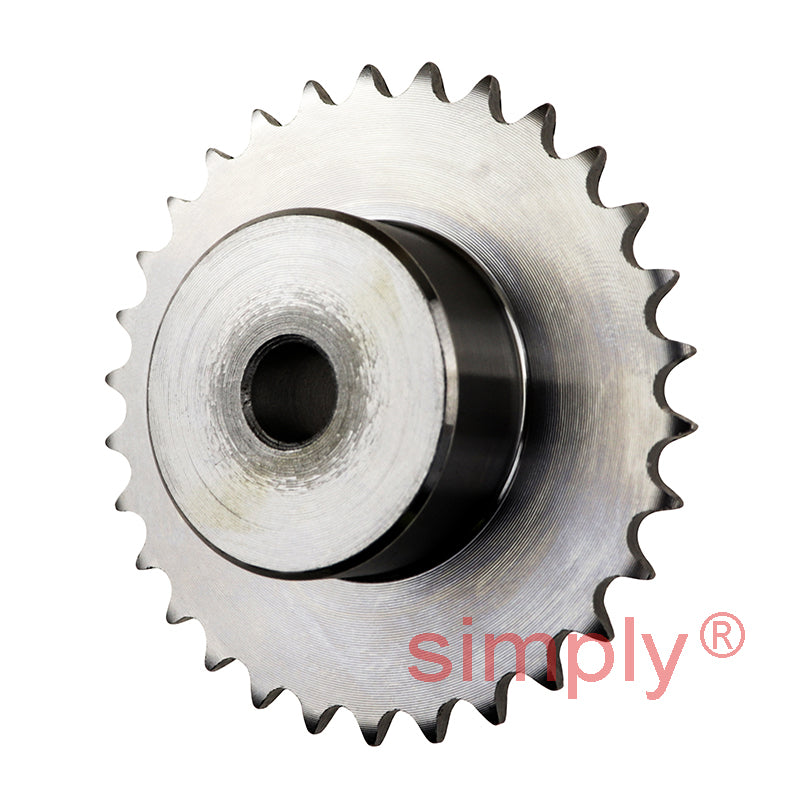 30 Tooth 04B Simplex Pilot Bore Sprocket for 6mm Pitch Chain