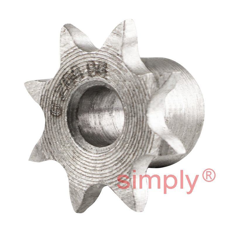 8 Tooth 04B Simplex Pilot Bore Sprocket for 6mm Pitch Chain