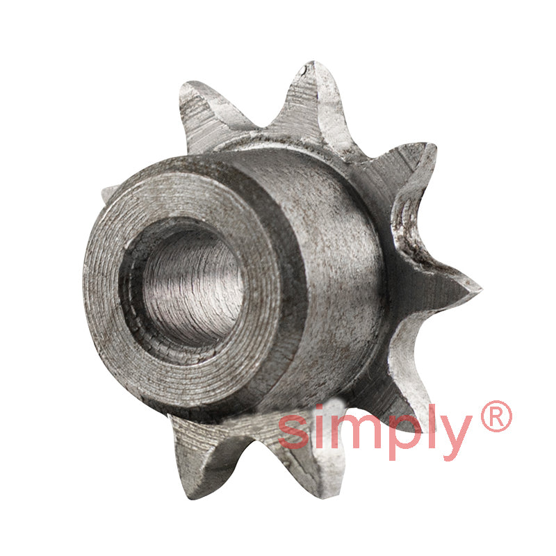 9 Tooth 04B Simplex Pilot Bore Sprocket for 6mm Pitch Chain