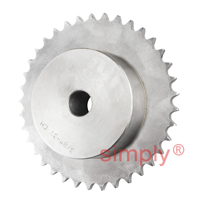 37 Tooth 06B Simplex Pilot Bore Sprocket for 3/8 inch Pitch Chain