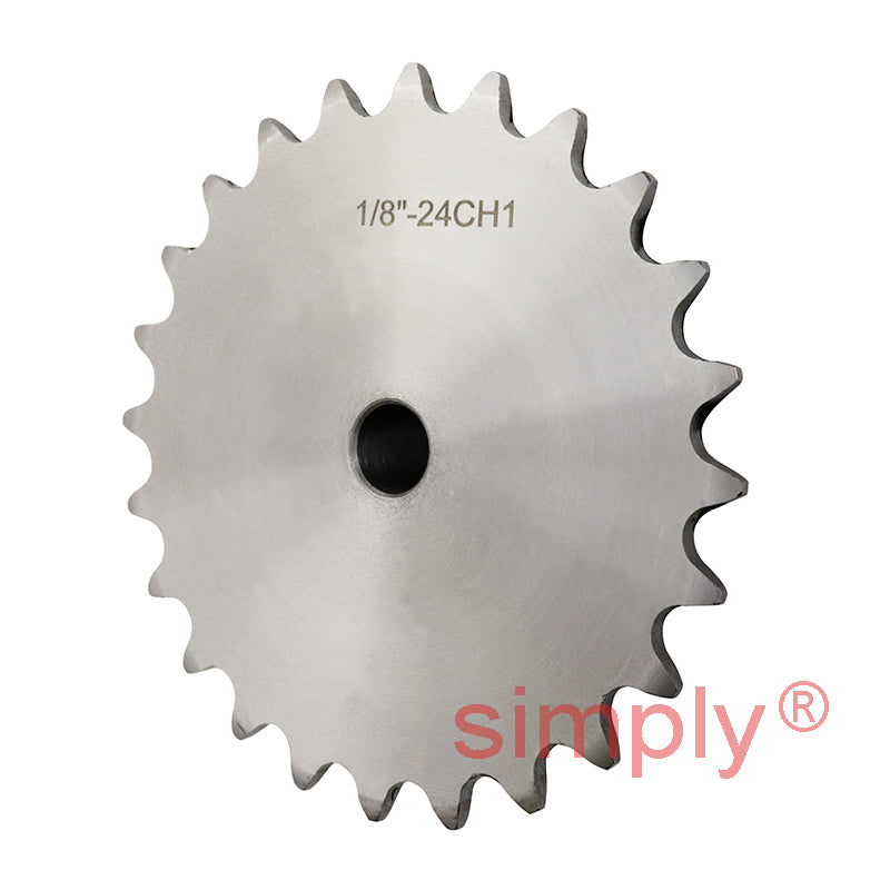 24 Tooth 081 Simplex Pilot Bore Sprocket for 1/2 inch Pitch Chain