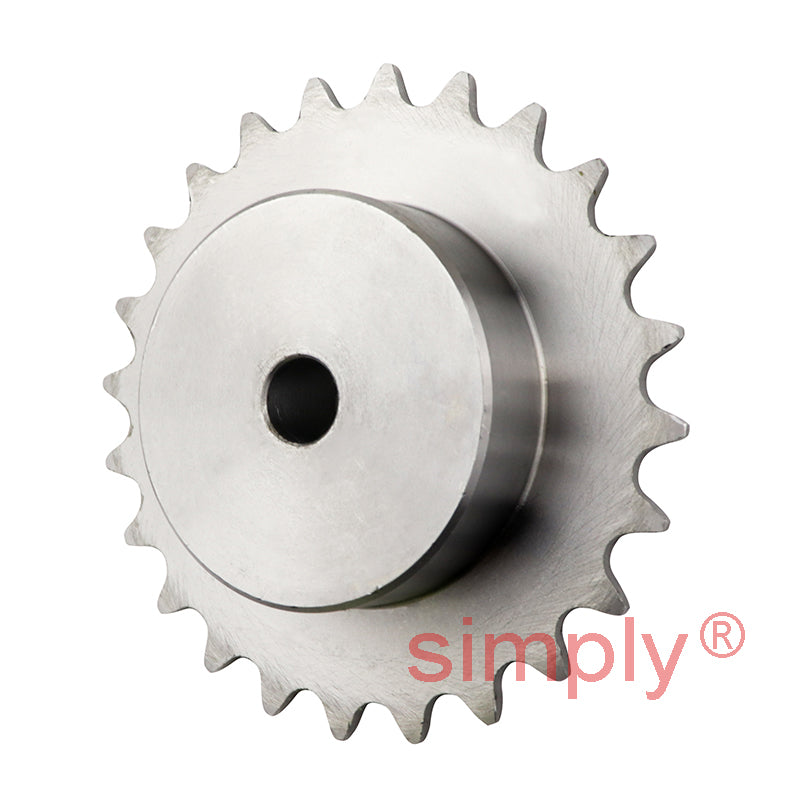 24 Tooth 081 Simplex Pilot Bore Sprocket for 1/2 inch Pitch Chain