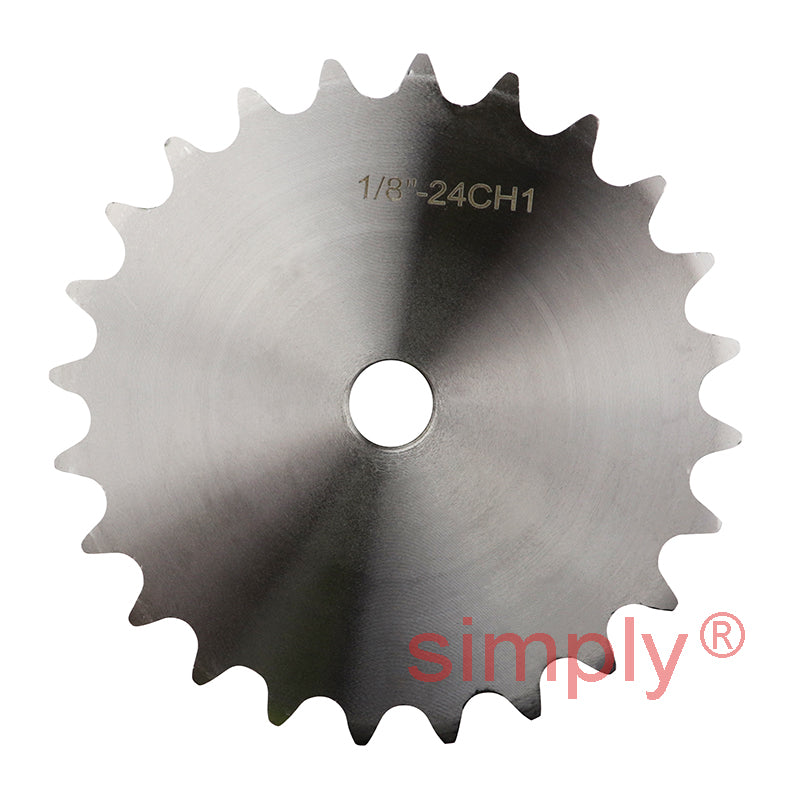 24 Tooth 081 Simplex Pilot Bore Sprocket for 1/2 inch Pitch Chain