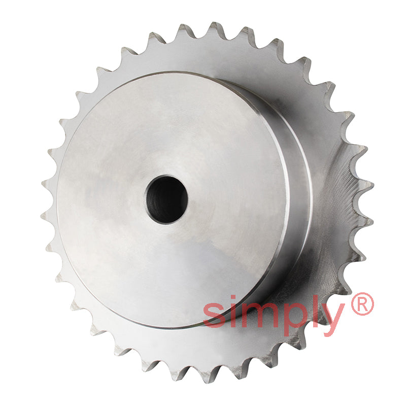 32 Tooth 08B Simplex Pilot Bore Sprocket for 1/2 inch Pitch Chain
