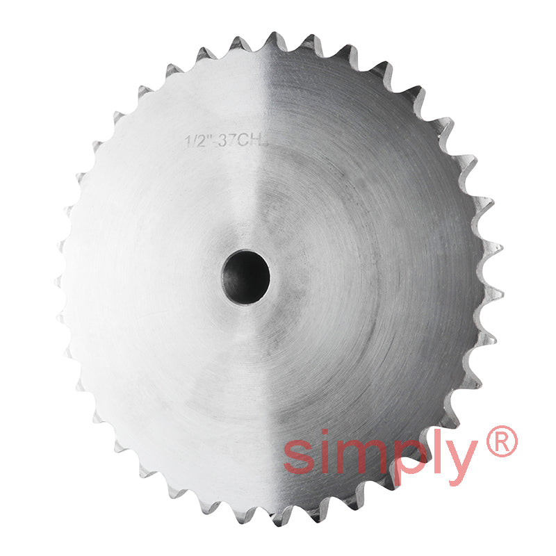 37 Tooth 08B Simplex Pilot Bore Sprocket for 1/2 inch Pitch Chain
