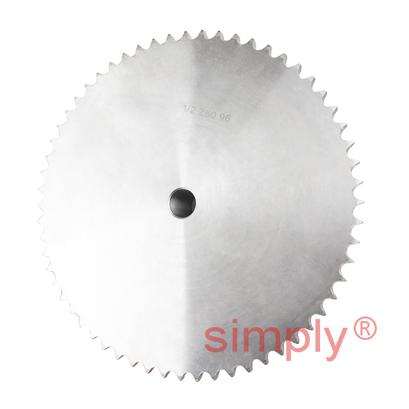 60 Tooth 08B Simplex Pilot Bore Sprocket for 1/2 inch Pitch Chain