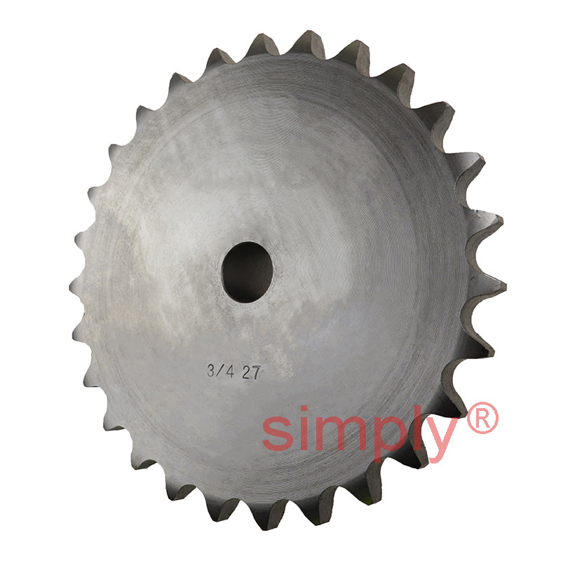 27 Tooth 12B Simplex Pilot Bore Sprocket for 3/4 inch Pitch Chain