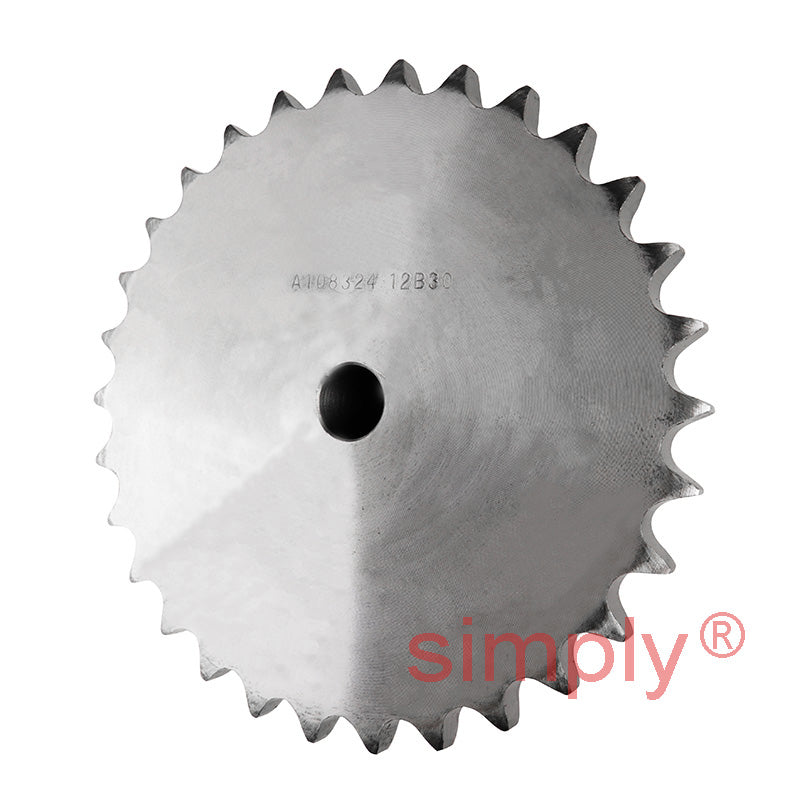 30 Tooth 12B Simplex Pilot Bore Sprocket for 3/4 inch Pitch Chain