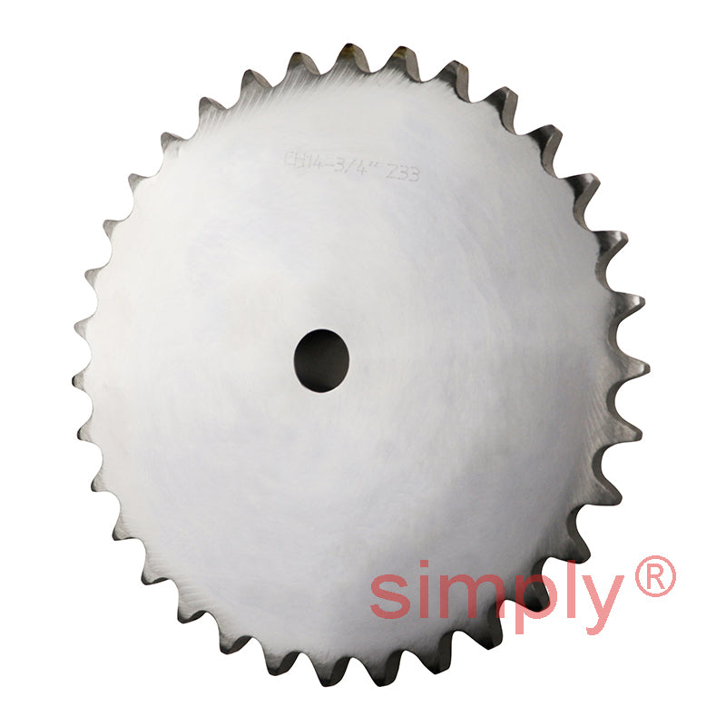 33 Tooth 12B Simplex Pilot Bore Sprocket for 3/4 inch Pitch Chain